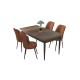 Dining Table & Chairs Set (5 Pieces) Nil - Baroque, Tile Red Baroque
Tile Red