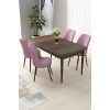 Dining Table & Chairs Set (5 Pieces) Nil - Baroque, Pink Baroque
Pink