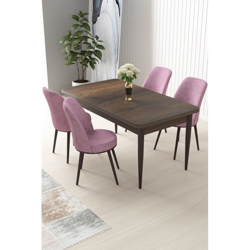 Dining Table & Chairs Set (5 Pieces) Nil - Baroque, Pink Baroque
Pink