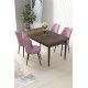 Dining Table & Chairs Set (5 Pieces) Nil - Baroque, Pink Baroque
Pink