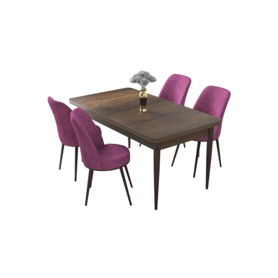 Dining Table & Chairs Set (5 Pieces) Nil - Baroque, Purple Baroque
Purple Dining Table & Chairs Set (5 Pieces) Nil - Baroque, Purple Baroque
Purple