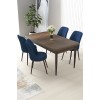 Dining Table & Chairs Set (5 Pieces) Nil - Baroque, Navy Blue Baroque
Navy Blue
