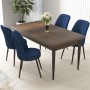 Dining Table & Chairs Set (5 Pieces) Nil - Baroque, Navy Blue Baroque
Navy Blue