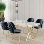 Dining Table & Chairs Set (5 Pieces) Rigel - White, Gold, Anthracite White
Gold
Anthracite