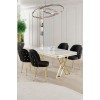 Dining Table & Chairs Set (5 Pieces) Rigel - White, Gold, Black White
Gold
Black