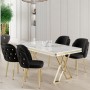 Dining Table & Chairs Set (5 Pieces) Rigel - White, Gold, Black White
Gold
Black