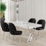 Dining Table & Chairs Set (5 Pieces) Rigel - White, Chrome, Black White
Chrome
Black