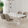 Dining Table & Chairs Set (5 Pieces) Rigel - White, Chrome, Cappuccino White
Chrome
Cappuccino