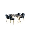Dining Table & Chairs Set (5 Pieces) Rigel - Black Marble, Gold, Anthracite Black Marlbe
Gold
Anthracite