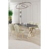 Dining Table & Chairs Set (5 Pieces) Rigel - Black Marble, Gold, Cream Black Marble
Gold
Cream