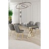 Dining Table & Chairs Set (5 Pieces) Rigel - Black Marble, Gold, Grey Black Marble
Gold
Grey