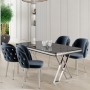 Dining Table & Chairs Set (5 Pieces) Rigel - Black Marble, Chrome, Anthracite Black Marble
Chrome
Anthracite