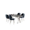 Dining Table & Chairs Set (5 Pieces) Rigel - Black Marble, Chrome, Anthracite Black Marble
Chrome
Anthracite