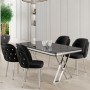 Dining Table & Chairs Set (5 Pieces) Rigel - Black Marble, Chrome, Black Black Marble
Chrome
Black