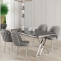 Dining Table & Chairs Set (5 Pieces) Rigel - Black Marble, Chrome, Grey Black Marble
Chrome
Grey