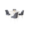 Dining Table & Chairs Set (5 Pieces) Rox - White, Fume White
Fume