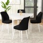 Dining Table & Chairs Set (5 Pieces) Rox - White, Black White
Black