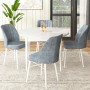 Dining Table & Chairs Set (5 Pieces) Rox - White, Grey White
Grey