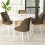 Dining Table & Chairs Set (5 Pieces) Rox - White, Brown White
Brown