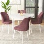Dining Table & Chairs Set (5 Pieces) Rox - White, Dusty Rose White
Dusty Rose