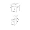 Dining Table & Chairs Set (5 Pieces) Rox - White, Dusty Rose White
Dusty Rose