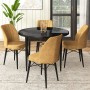 Dining Table & Chairs Set (5 Pieces) Rox - Black Marble, Cappuccino Black Marble
Cappuccino