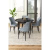 Dining Table & Chairs Set (5 Pieces) Rox - Black Marble, Grey Black Marble
Grey