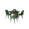 Dining Table & Chairs Set (5 Pieces) Rox - Black Marble, Khaki Black Marble
Khaki