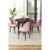 Dining Table & Chairs Set (5 Pieces) Rox - Black Marble, Pink Black Marble
Pink