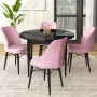 Dining Table & Chairs Set (5 Pieces) Rox - Black Marble, Pink Black Marble
Pink