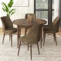 Dining Table & Chairs Set (5 Pieces) Rox - Baroque, Brown Baroque
Brown