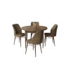 Dining Table & Chairs Set (5 Pieces) Rox - Baroque, Brown Baroque
Brown