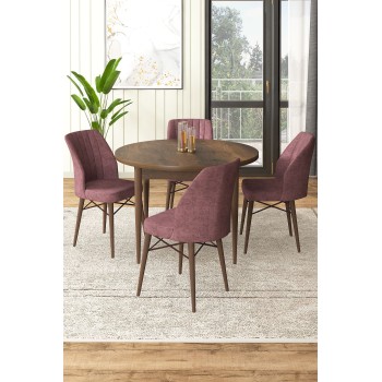 Dining Table & Chairs Set (5 Pieces) Rox - Baroque, Dusty Rose Baroque
Dusty Rose