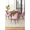 Dining Table & Chairs Set (5 Pieces) Rox - Baroque, Pink Baroque
Pink