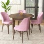 Dining Table & Chairs Set (5 Pieces) Rox - Baroque, Pink Baroque
Pink