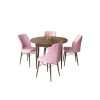 Dining Table & Chairs Set (5 Pieces) Rox - Baroque, Pink Baroque
Pink