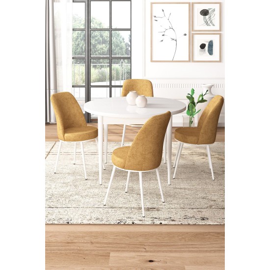 Dining Table & Chairs Set (5 Pieces) Tor - White, Cappuccino White
Cappuccino Dining Table & Chairs Set (5 Pieces) Tor - White, Cappuccino White
Cappuccino