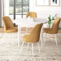 Dining Table & Chairs Set (5 Pieces) Tor - White, Cappuccino White
Cappuccino