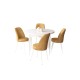 Dining Table & Chairs Set (5 Pieces) Tor - White, Cappuccino White
Cappuccino Dining Table & Chairs Set (5 Pieces) Tor - White, Cappuccino White
Cappuccino