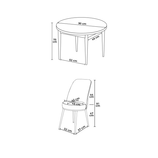 Dining Table & Chairs Set (5 Pieces) Tor - White, Cappuccino White
Cappuccino Dining Table & Chairs Set (5 Pieces) Tor - White, Cappuccino White
Cappuccino