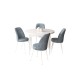 Dining Table & Chairs Set (5 Pieces) Tor - White, Grey White
Grey Dining Table & Chairs Set (5 Pieces) Tor - White, Grey White
Grey