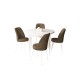 Dining Table & Chairs Set (5 Pieces) Tor - White, Brown White
Brown Dining Table & Chairs Set (5 Pieces) Tor - White, Brown White
Brown