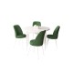 Dining Table & Chairs Set (5 Pieces) Tor - White, Khaki White
Khaki