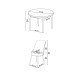 Dining Table & Chairs Set (5 Pieces) Tor - White, Khaki White
Khaki
