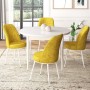Dining Table & Chairs Set (5 Pieces) Tor - White, Mustard White
Mustard