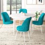 Dining Table & Chairs Set (5 Pieces) Tor - White, Turquoise White
Turquoise