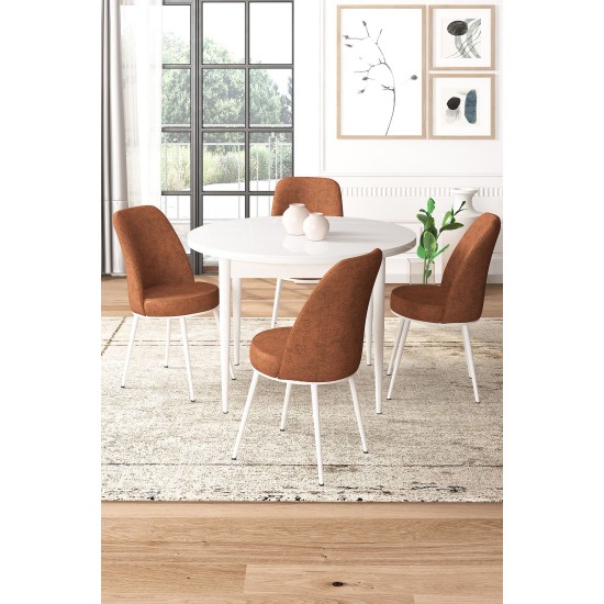 Dining Table & Chairs Set (5 Pieces) Tor - White, Tile Red White
Tile Red Dining Table & Chairs Set (5 Pieces) Tor - White, Tile Red White
Tile Red
