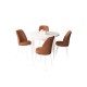 Dining Table & Chairs Set (5 Pieces) Tor - White, Tile Red White
Tile Red Dining Table & Chairs Set (5 Pieces) Tor - White, Tile Red White
Tile Red