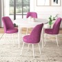 Dining Table & Chairs Set (5 Pieces) Tor - White, Purple White
Purple