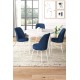 Dining Table & Chairs Set (5 Pieces) Tor - White, Navy Blue White
Navy Blue